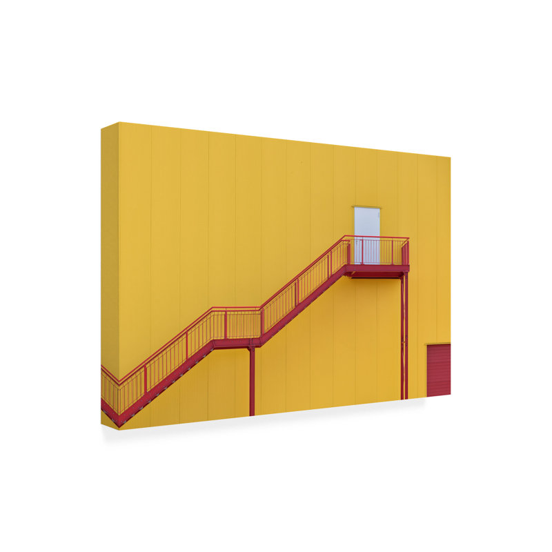 Art sur toile avec porte blanche Peter Pfeiffer, H 12 po x l 19 po