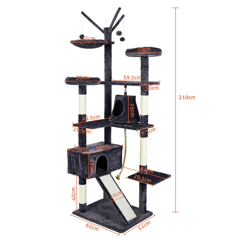 Ramsgate 533.4cm H Cat Tree, Grey
