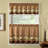 Linette Tailored 56'' W Kitchen Curtain in Brown-498310147