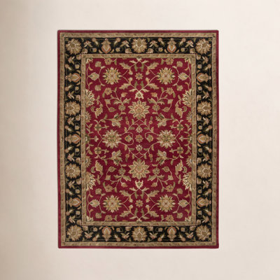Byler Garnet Hand-Tufted Wool Oriental Rug