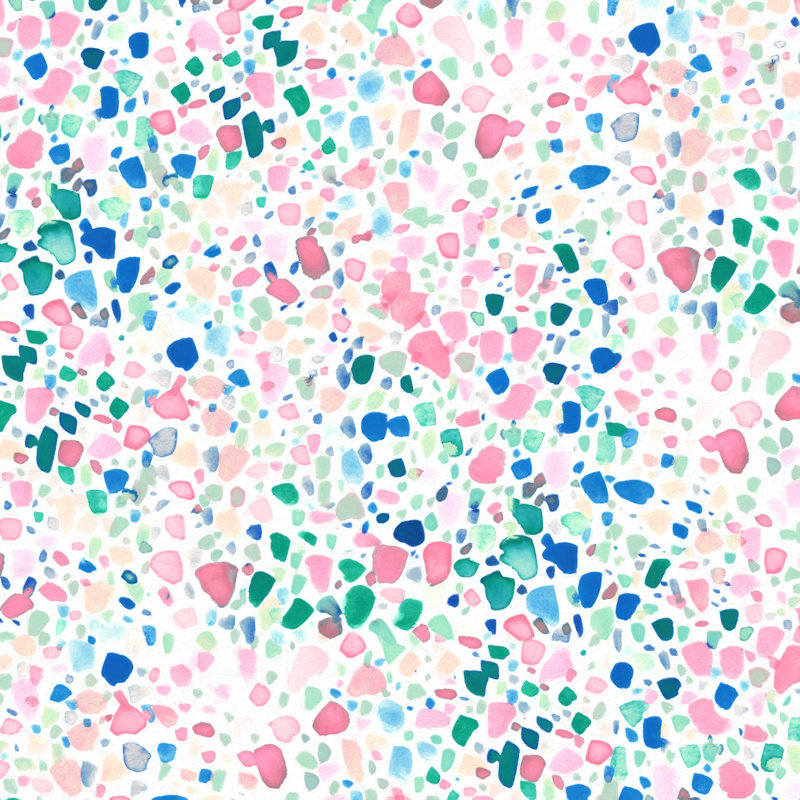 Faustine Jacqueline Maldonado Magic Terrazzo Pink by Jacqueline Maldonado - Wrapped Canvas Print, 30" H x 30" W  