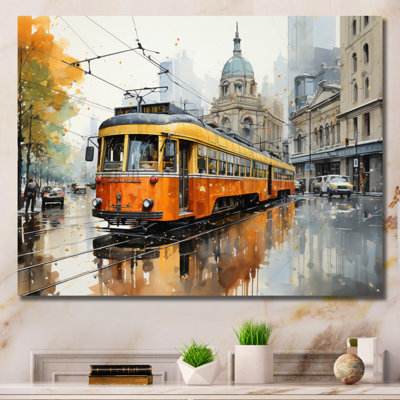 Coral Beige Line Art Urban Sketching II Framed On Canvas Print