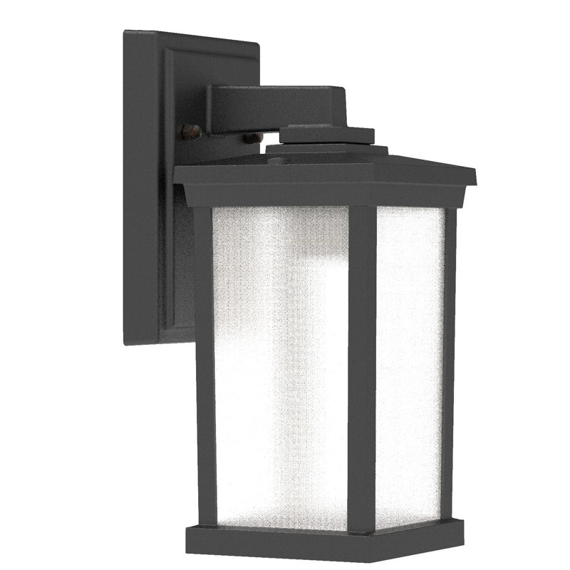 Lanterne murale d'extérieure, Noir mat, H 12 po x l 5 po x P 7 po