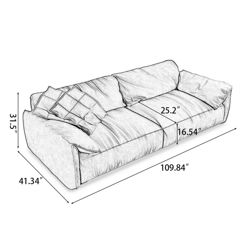 Coussin modulaire vert 100% polyester, H 31,5 po x l 109,84 po x P 41,34 po, Vert
