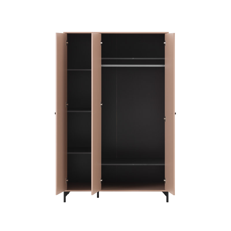 Heverlee 3 Door Manufactured Wood Wardrobe, Apricot