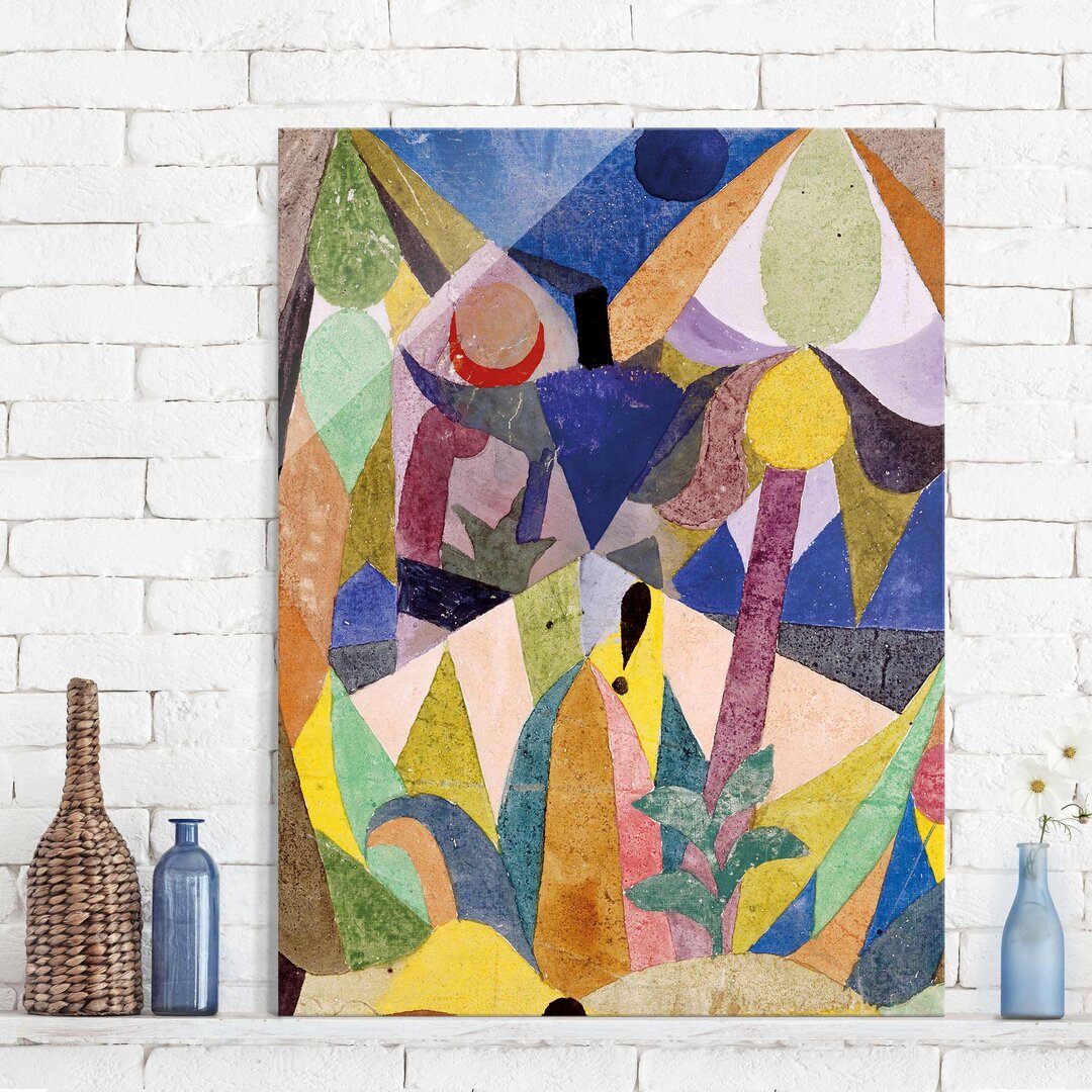 Glasbild Mild Tropical Landscape von Paul Klee