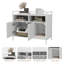 Armoire de rangement pour salle de bain pour chat avec portes doubles et tablette ouverte 18 po x P 35 po x H 29 po
