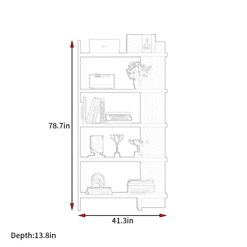 Bibliothèque de style moderne et minimaliste
