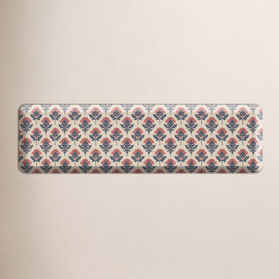 Block Print Garden Kitchen Comfort Mat