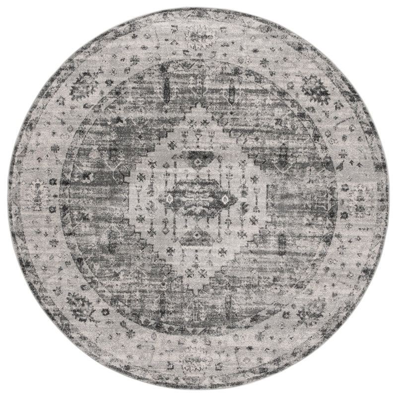 Tapis oriental performance Kolyu Vintage Tabriz, Rond 6 pi 7 po
