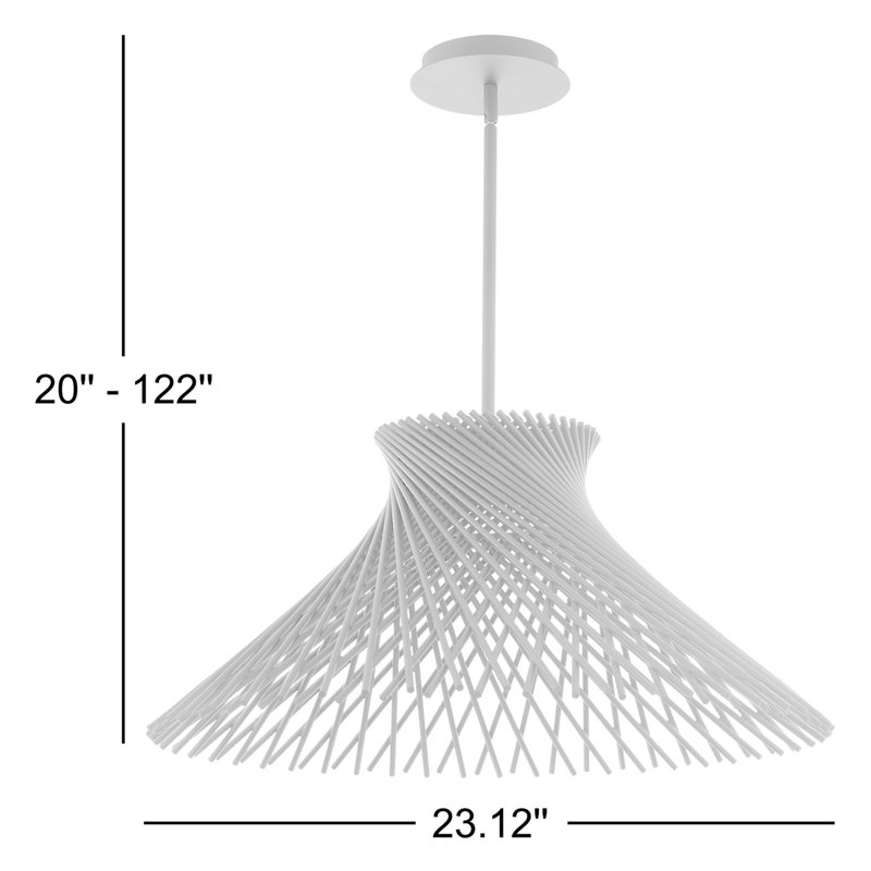 Luminaire suspendu conique à 1 lumière Zenya, Noir