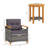 Stylish 3-Piece Wooden Patio Bistro Set With Comfortable Cushions And Durable PE Wicker, Perfect For Outdoor Relaxation