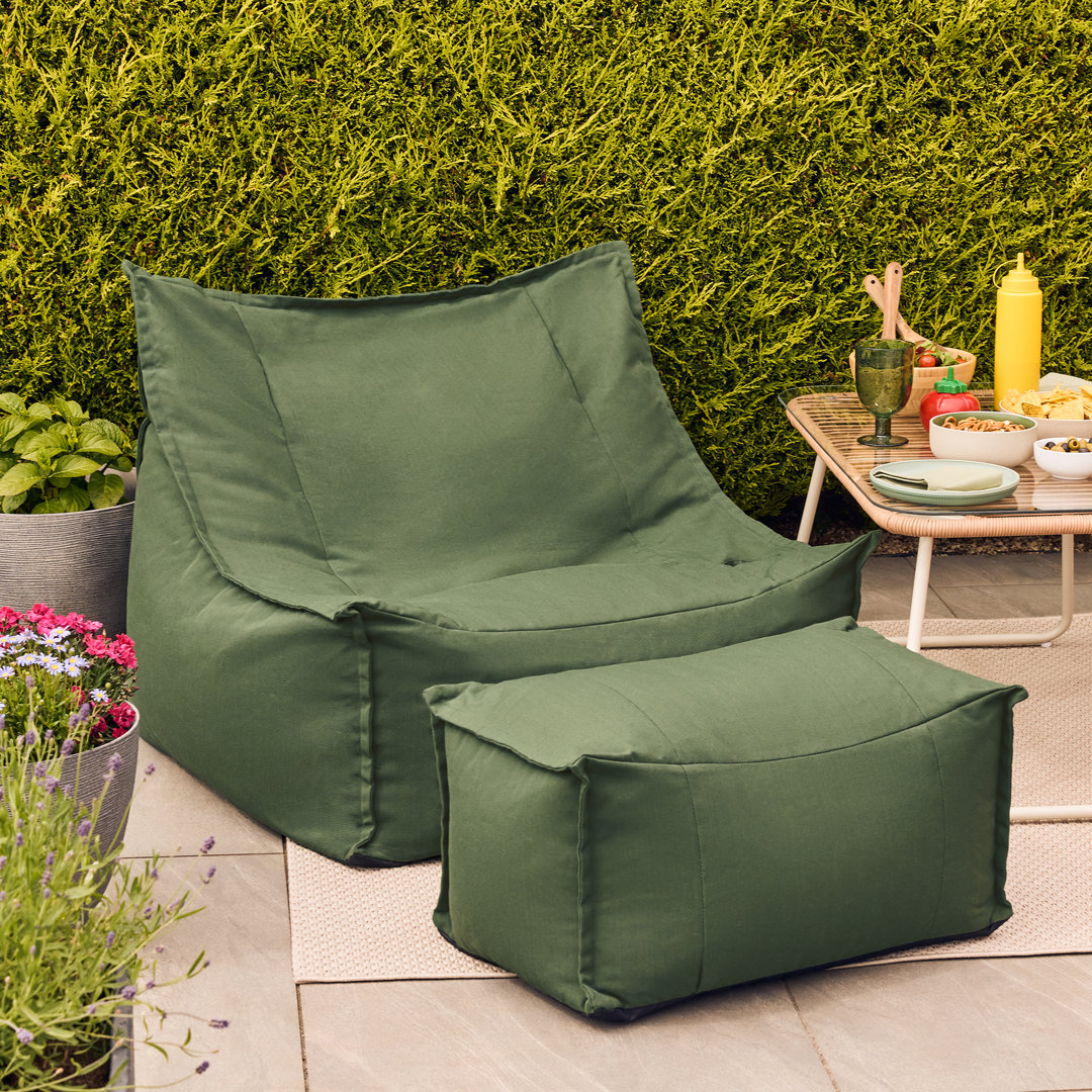 Alto Armchair and Footstool, Olefin Stone
