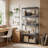 Modern 55" 4-Tier Transparent Display Cabinet Floor Standing Showcase With Flip-Up Door, Ideal For Living Room, Bedroom, Or Office Curio Collection-107203728