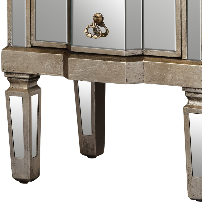 Desdemona 48cm W Solid Wood Bedside Table