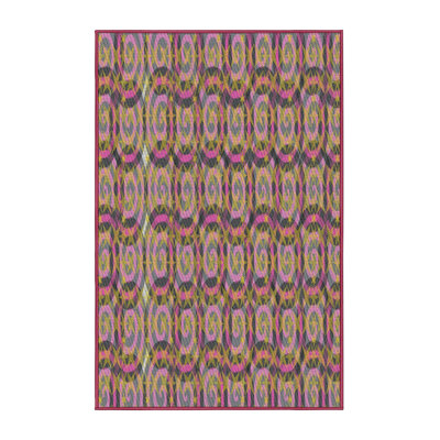 Tapis brun/noir à motifs