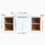 Meuble-lavabo à fermeture en douceur 48 po avec lavabo et deux petites tablettes de rangement