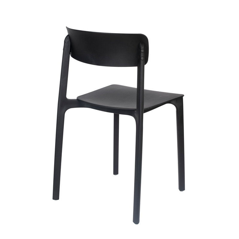 Outdoor Dining Side Chair, Black