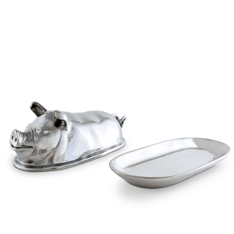 Arthur Court Designs Aluminum Butter Dish