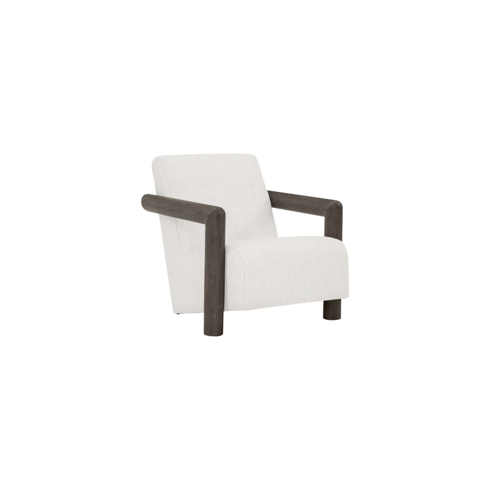 Mara Patio Chair with Cushions, Smoked Truffle, Cream Outdoor Poly 6070-002