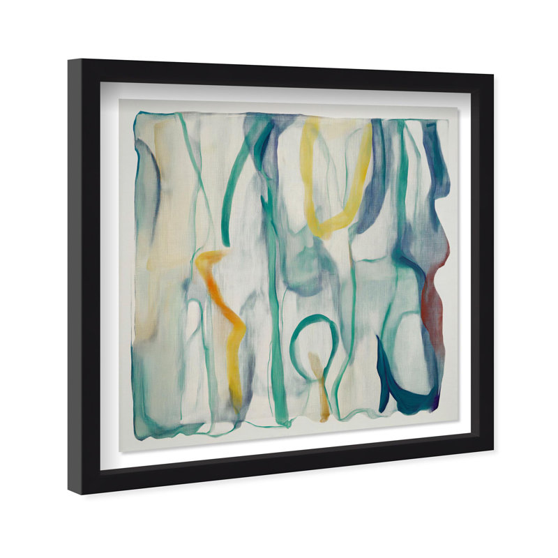 Oliver Gal Interplay of Forms II Abstract - Luxury Shadowbox Framed Wall Art, 25.5" H x 25.5" W, Black