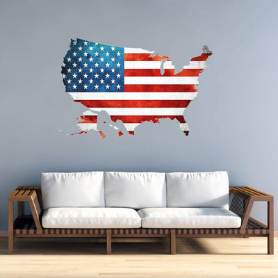 Adhésif décoratif Trinx États-Unis d'Amérique, drapeau américain pelez et collez, patriotique - NA21