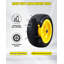 2 Pack 11x6.00-5 Flat Free Solid Mower Tires, 450lbs Load Zero Turn Front Tire with Multi-Size Bearings for Bad Boy Cub Cadet-129163006-129163004