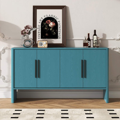 4-Door Large Storage Retro Sideboard With Adjustable Shelves