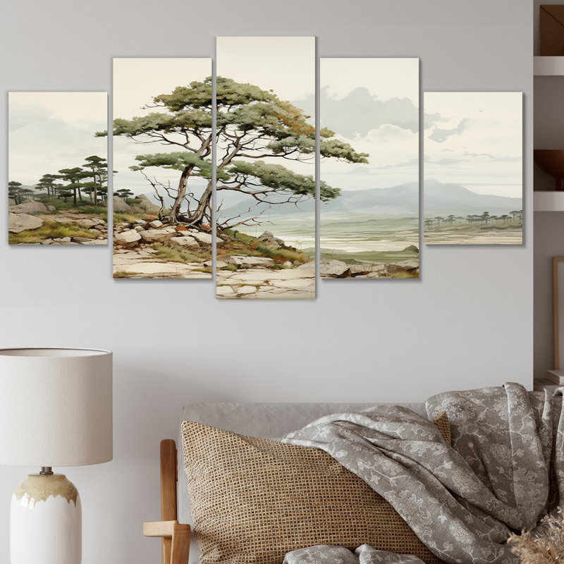 Tollette - Floral Wall Decor - 5 Panels