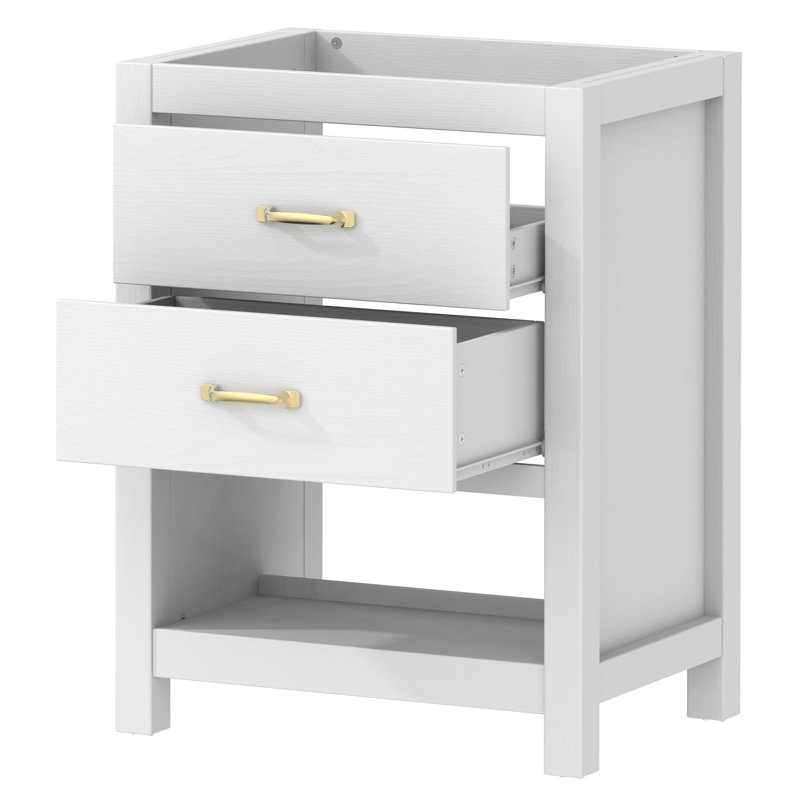 24'' Single Bathroom Vanity Base Only, White