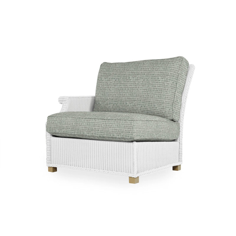 Hamptons Outdoor One Arm Lounge Chair, White, Cottage Pepper