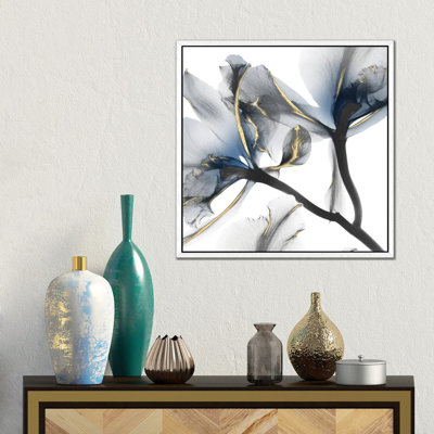Indigo Luster Cyclamen II 1 Piece Wall Art on Canvas