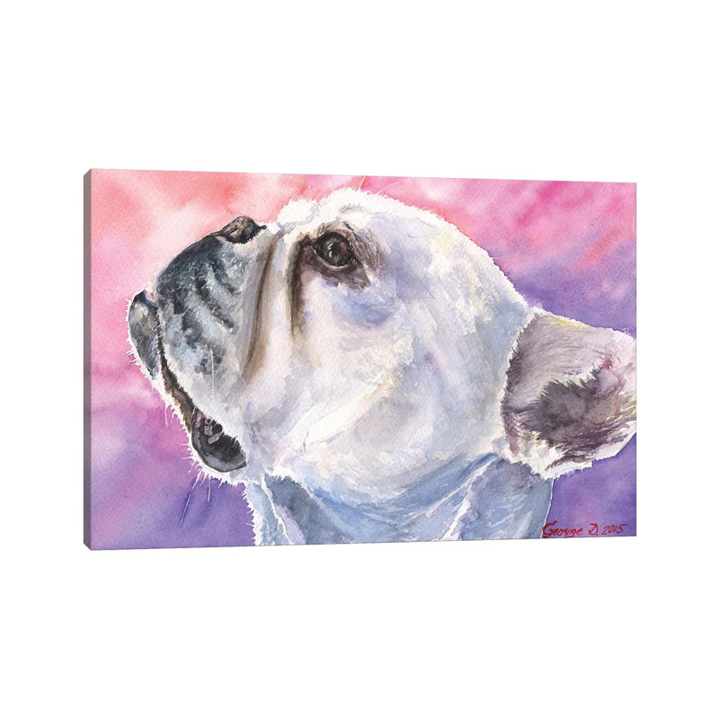 French Bulldog VI by George Dyachenko - Wrapped Canvas Print, 30.48 cm H x 45.72 cm W