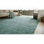 Tapis vert moderne à motif géométrique vert en laine nouée à la main-265569017
