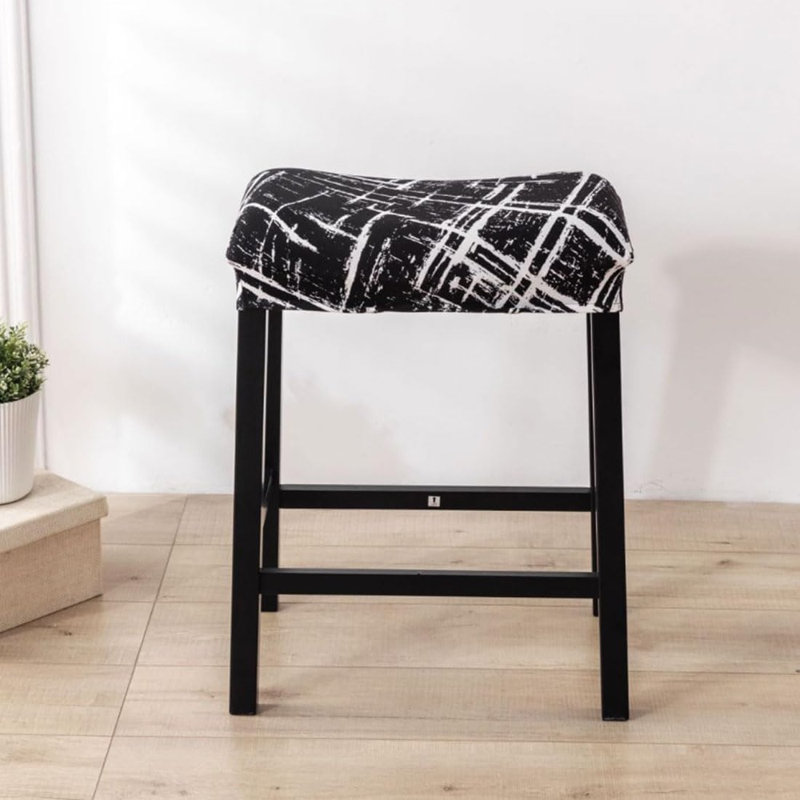 Bar Stool Cover Rectangle Set Of 4 Printed Stretch Counter Height Bar Stools Slipcovers Saddle Stool Slipcover Bench Seat Protector Backless Bar Stools Covers For Kitchen Counter