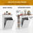 10 Gallon Tilt-Out Trash Cabinet with Drop Leaf, Drawer & 3 Side Shelves, White