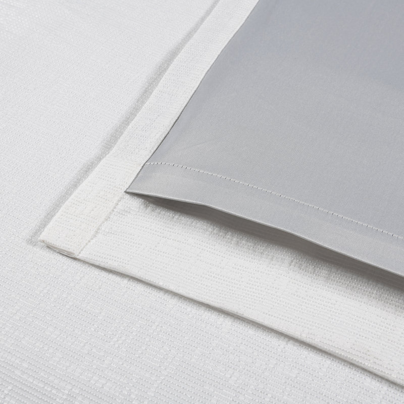 Holliman Curtain Single Panel, 52" W x 84" L, White