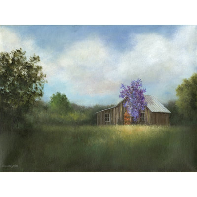 Wisteria Barn by David Swanagin - Wrapped Canvas Print