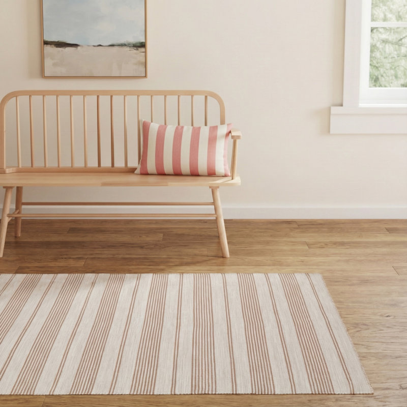 Perci Striped Indoor / Outdoor Rug, Rectangle 4' x 6'