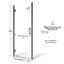 Porte de douche à charnière l 25 po x H 76 po Coppia-309044218-309044219