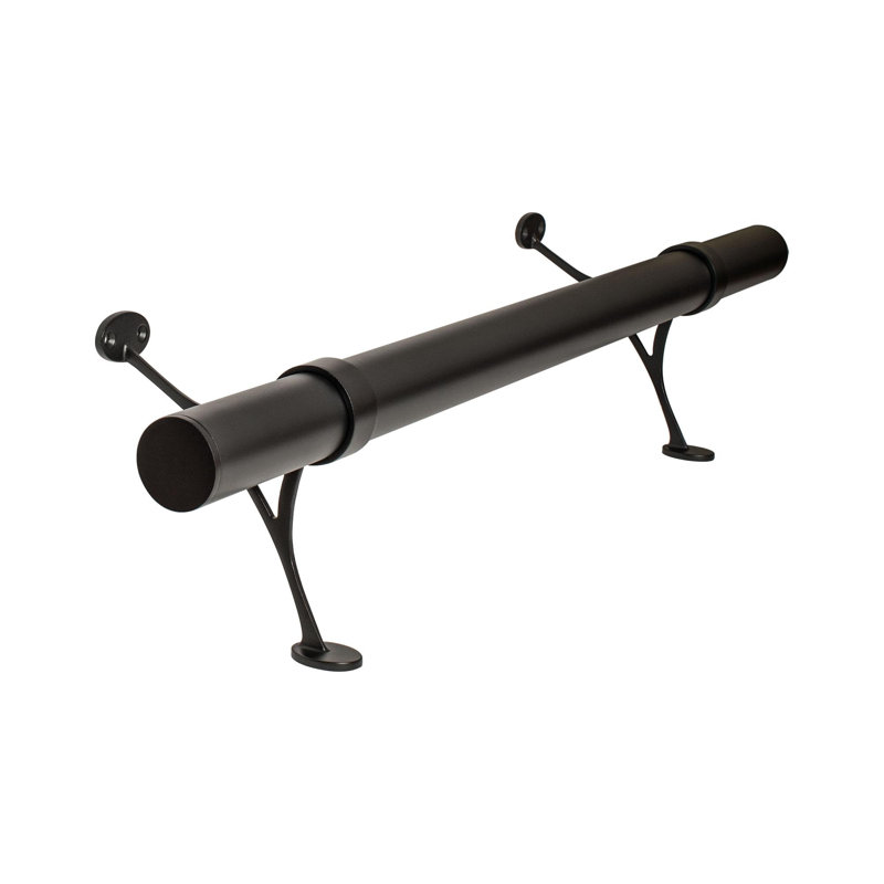Ensemble complet de quincaillerie et de tubes sous le comptoir pour bar 4 pi, Noir mat