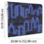 Papier peint bleu Neon City Skyline