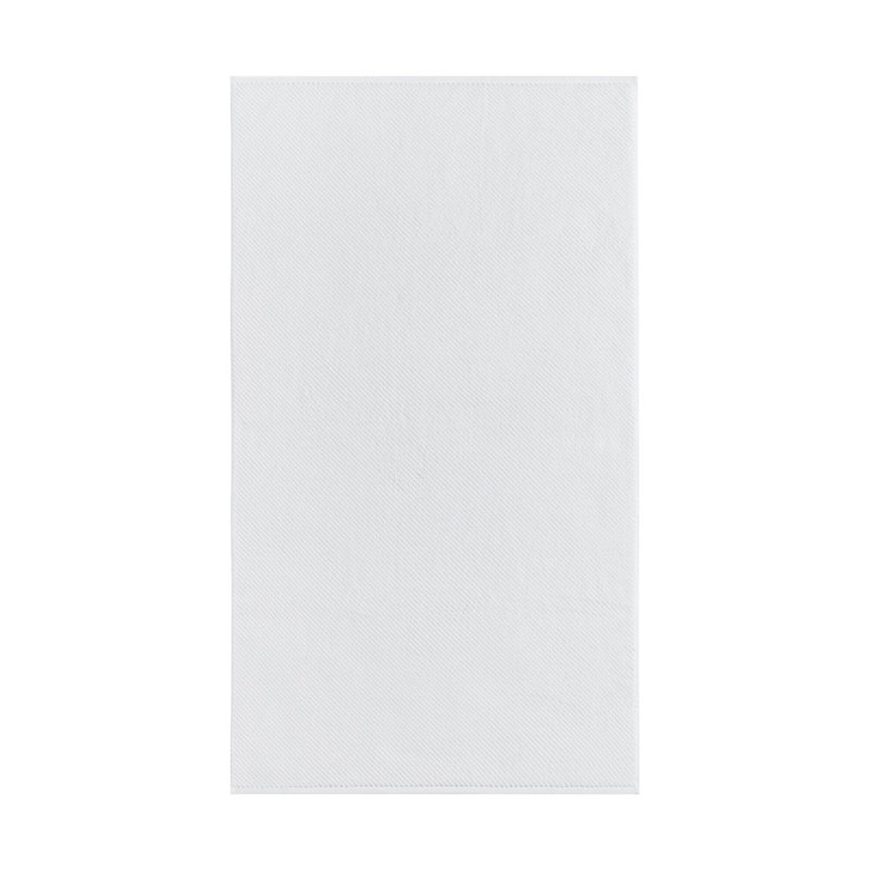 Ensemble de 6 serviettes 6 pièces 100% coton à séchage rapide en diagonale 6 pièces, blanc
