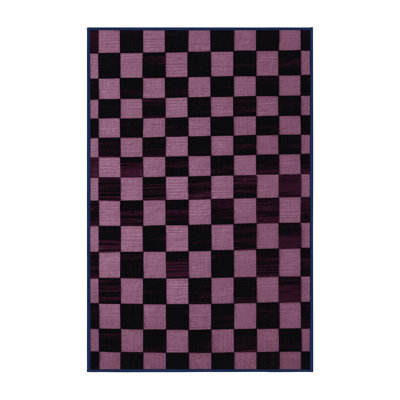 Tapis mauve lavable à la machine