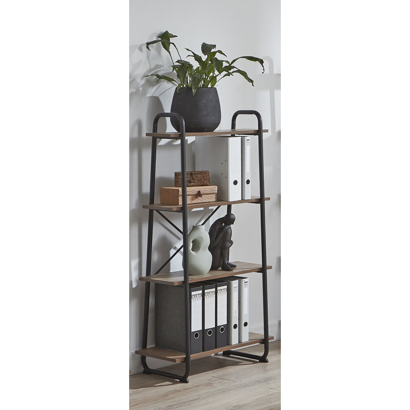 Alzamora 128cm H x 60cm W Metal Etagere Bookcase