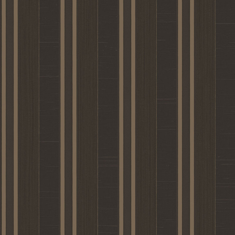 Palazzo 2 Silk Stripe Wallpaper Roll, Black/Bronze