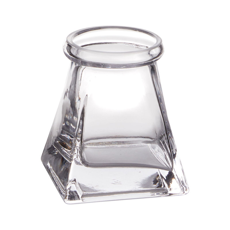 Dareon Handmade Glass Table Vase, 4.75" H x 4" W x 4" D
