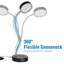 Lampe de bureau à col de cygne réglable à DEL, cou flexible à 360 °, éclairage oculaire, veilleuse blanc froid 4000K, pour bureau à domicile, bureau, lecture, homologué ETL