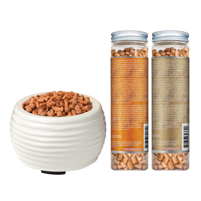 Scentsicles, White Warmer, Scentfetti 1 Spiced Pine Cones / 1 Vanilla & Spice, So Nice! - 3 Pack
