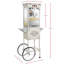 Machine à maïs soufflé de style cinéma avec chariot et bouilloire de 225 g - Crème-134438951